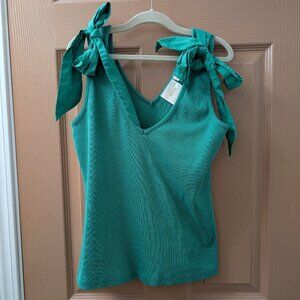 Maeve Bow-Tie Tank - Green - Medium
